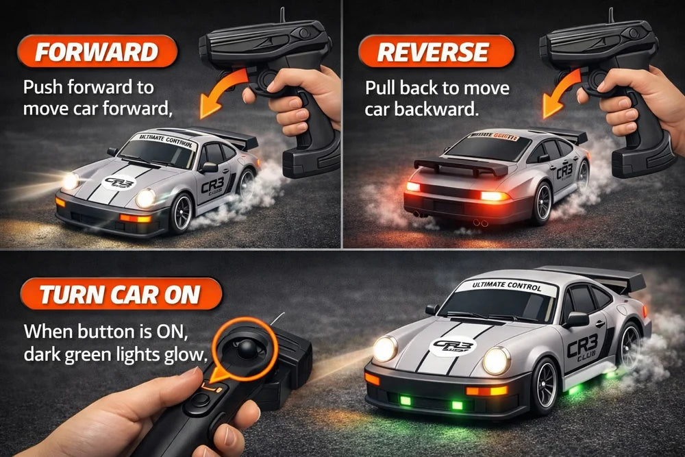 Pro Scale High-Performance RC Drift & Racing Car (4WD, 2.4GHz)